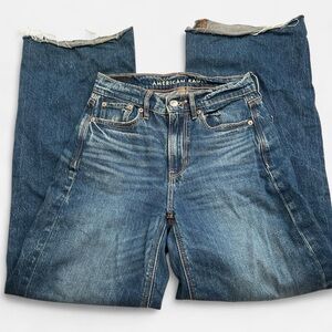 American Eagle Outfitters Men's Dark Blue Relaxed Jeans